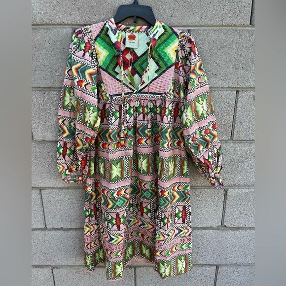 Farm Rio Amulet Dress beaded tassels size small NWT - Picture 2 of 10